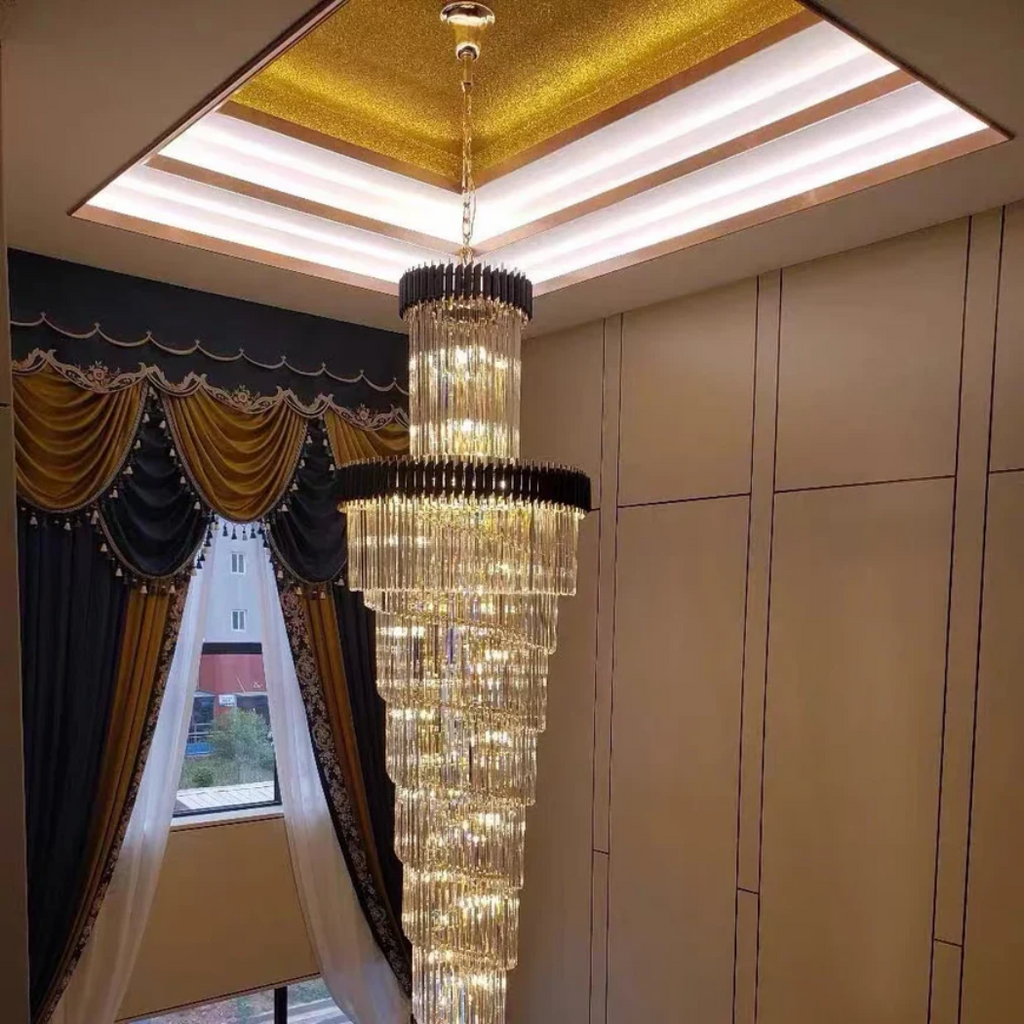 Bourbons Multi-layer Crystal Chandelier