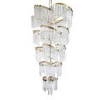 Oversized Modern Designer Creative Multi-tiered Luxury Spiral Crystal Chandelier  For High-ceiling Foyer/Entryway/Hallway