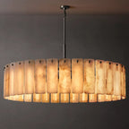 Calamette Alabaster Round Chandelier 60"