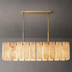 Calamette Alabaster Rectangular Chandelier 60"