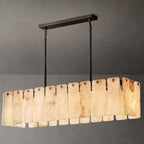 Calamette Alabaster Rectangular Chandelier 60"