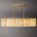Calamette Alabaster Rectangular Chandelier 72"