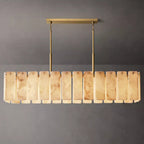 Calamette Alabaster Rectangular Chandelier 72"