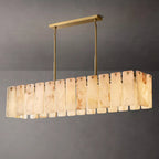Calamette Alabaster Rectangular Chandelier 72"