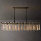 Calamette Glass Rectangular Chandelier 72"