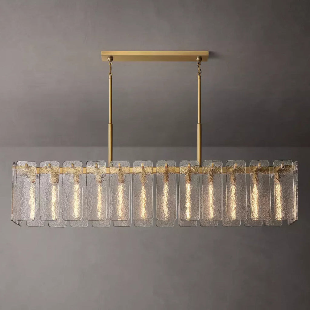 Calamette Glass Rectangular Chandelier 72"