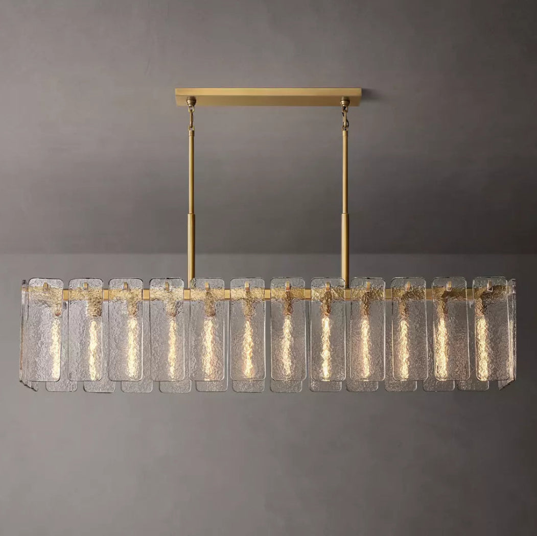 Calamette Glass Rectangular Chandelier 72"