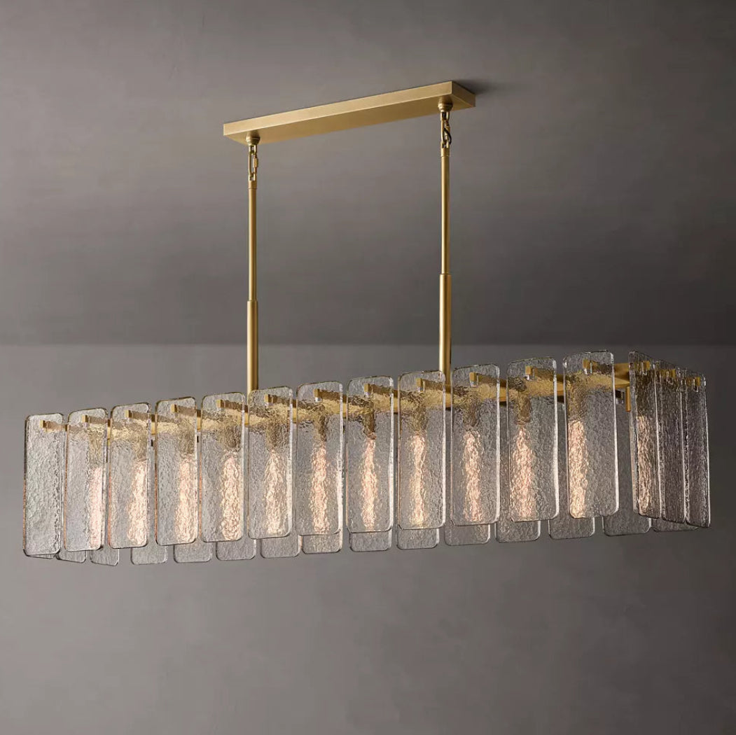 Calamette Glass Rectangular Chandelier 72"