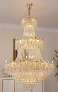 Oversized Multi-layers Luxury Creative Art Crystal Chandelier for Foyer/Staircase/Hallway