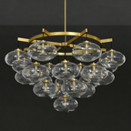 Cabrette Clear/Amber Glass Round Chandelier 48"
