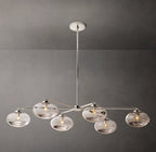 Cabrette Clear/Amber Glass Mobile Linear Chandelier 60″/72"