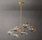 Cabrette Clear/Amber Glass Mobile Linear Chandelier 60″/72"