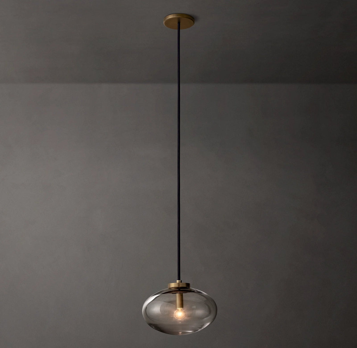 Cabrette Clear/Amber Glass Pendant