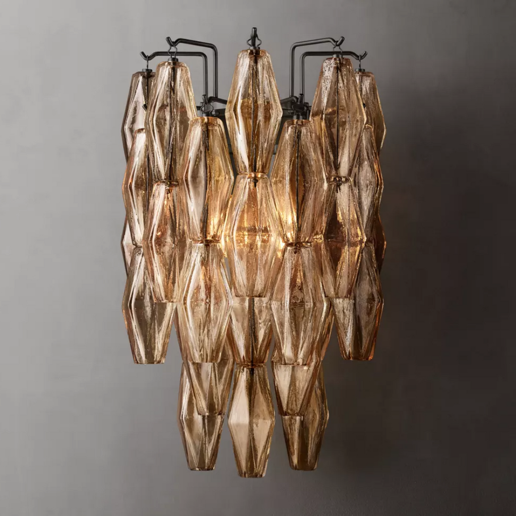 Chiara Smoke/Clear Sconce 20"/31"