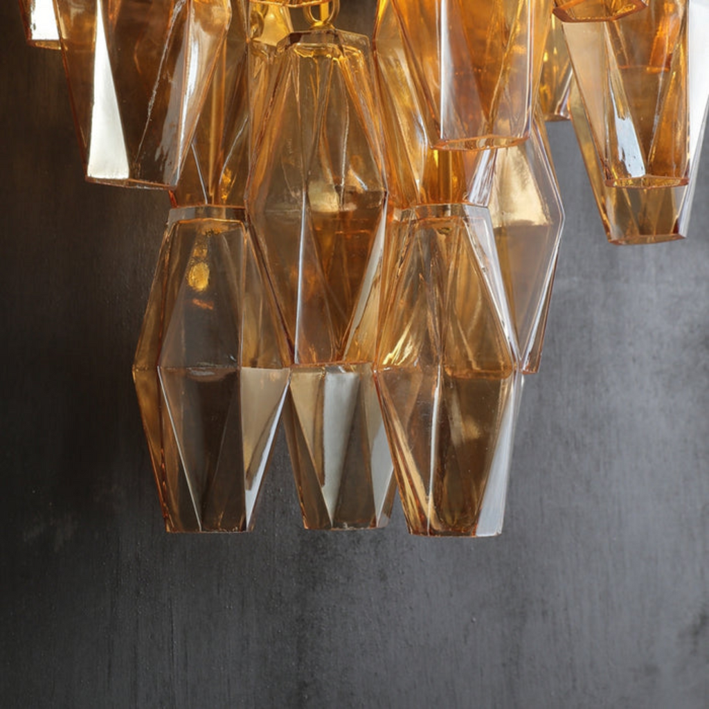 Chiara Smoke/Clear Sconce 20"/31"