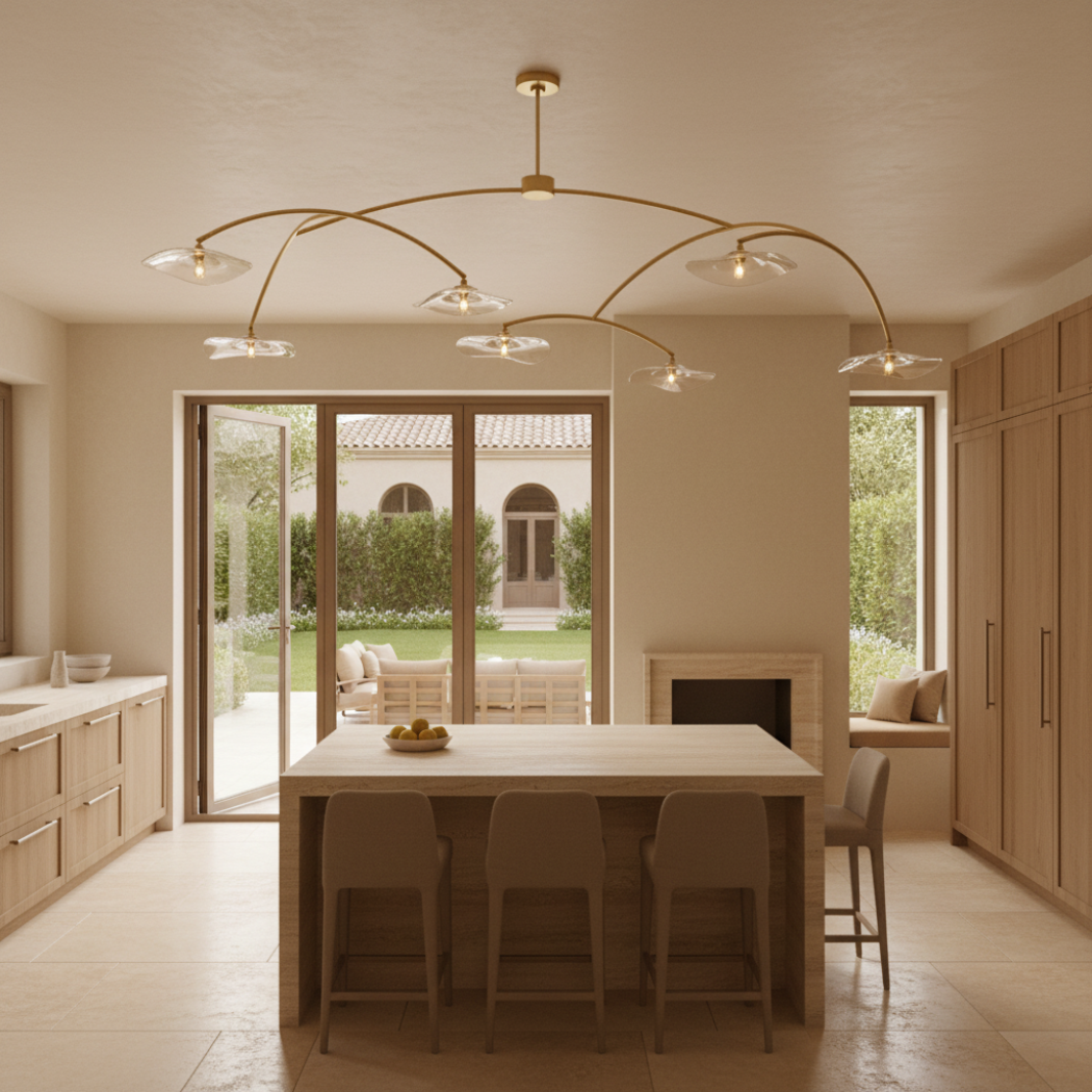 Lily Clear Glass Round Chandelier 54"/72"/84"/96"