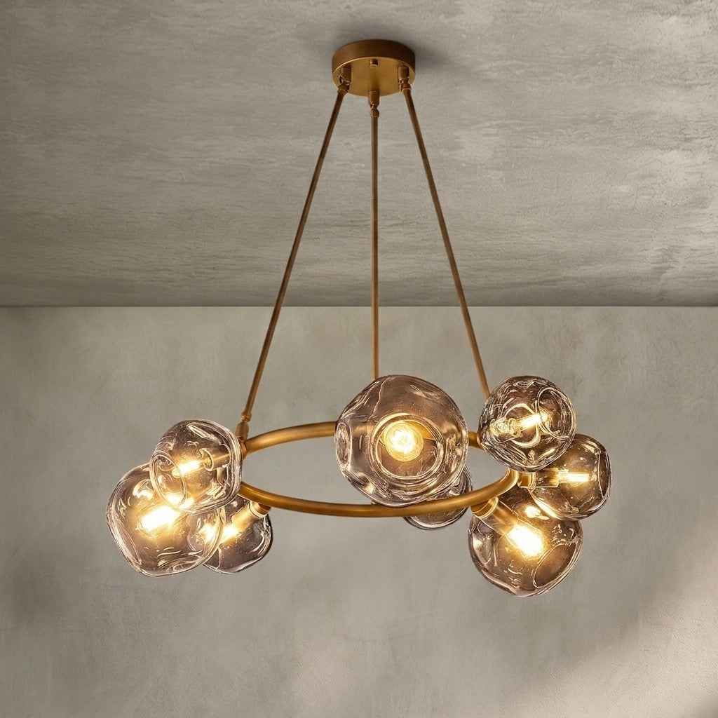 Bubble Clear Glass Round Chandelier 36" 48" 60" 72" 84"