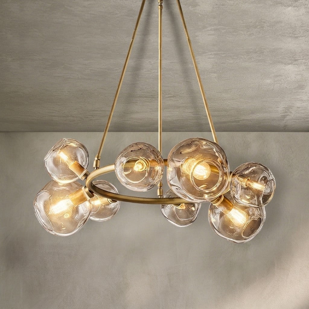 Bubble Clear Glass Round Chandelier 36" 48" 60" 72" 84"