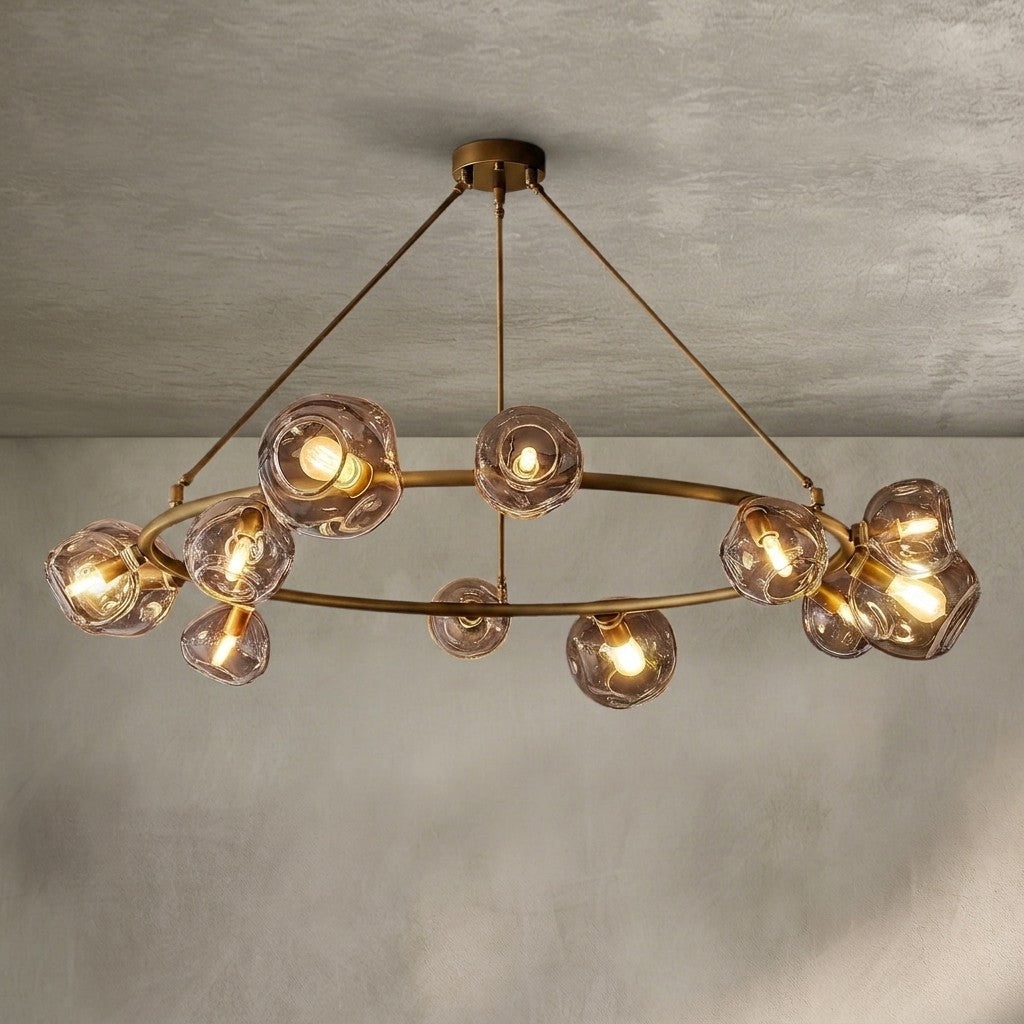 Bubble Clear Glass Round Chandelier 36" 48" 60" 72" 84"