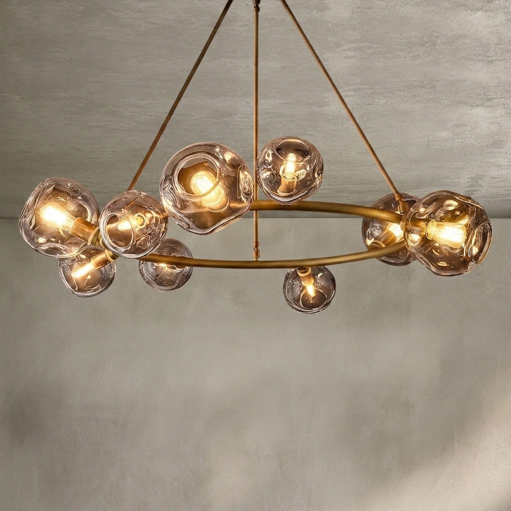 Bubble Clear Glass Round Chandelier 36" 48" 60" 72" 84"