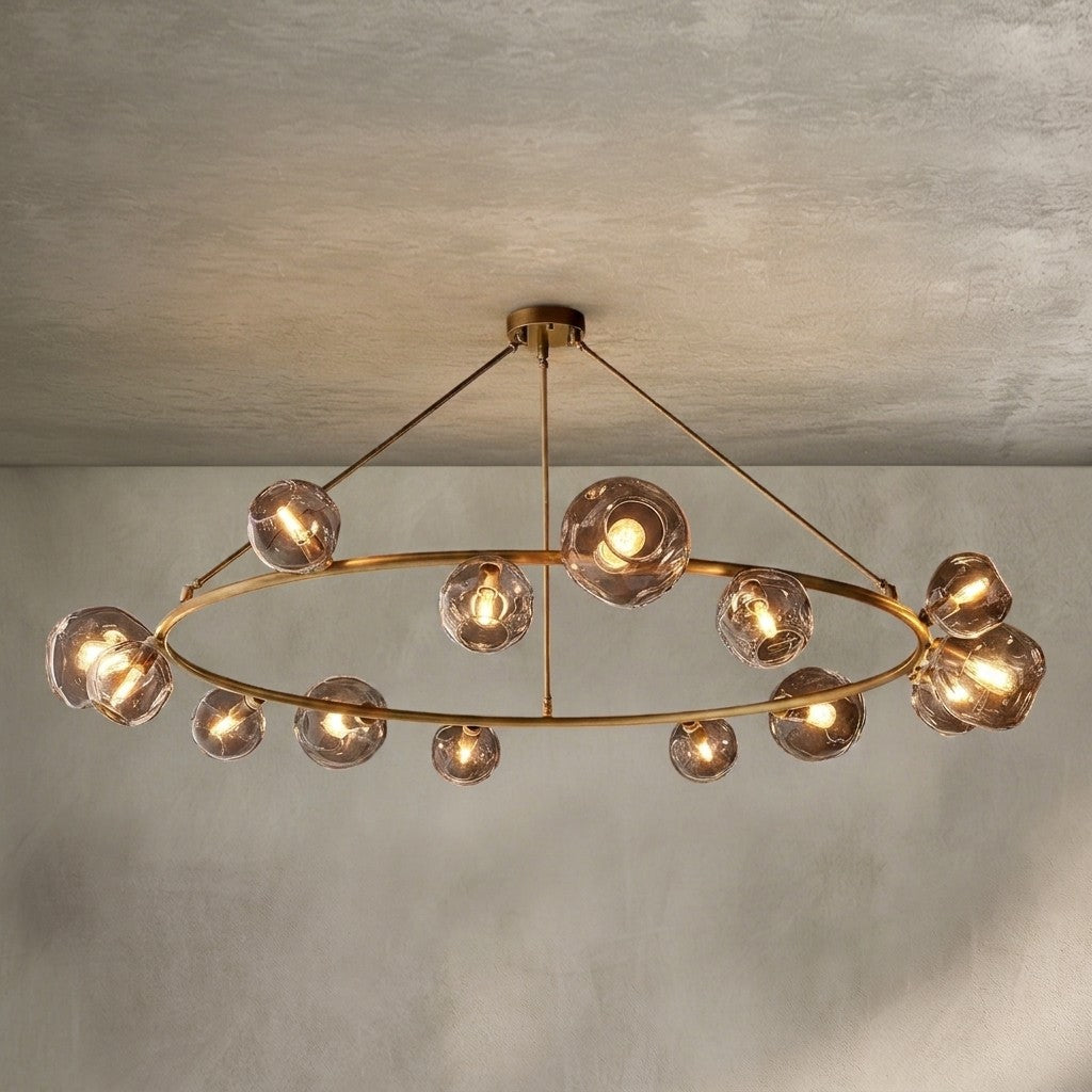 Bubble Clear Glass Round Chandelier 36" 48" 60" 72" 84"