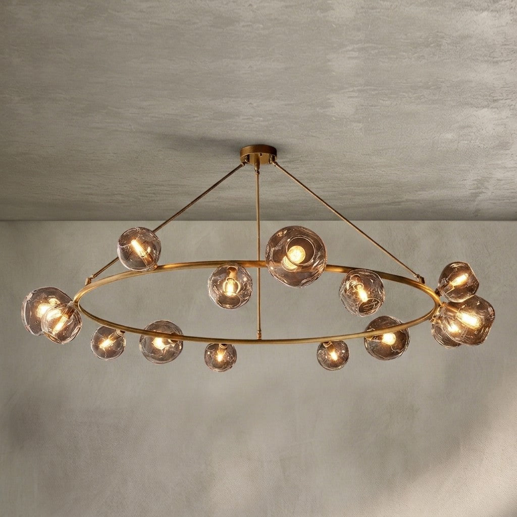 Bubble Clear Glass Round Chandelier 36" 48" 60" 72" 84"