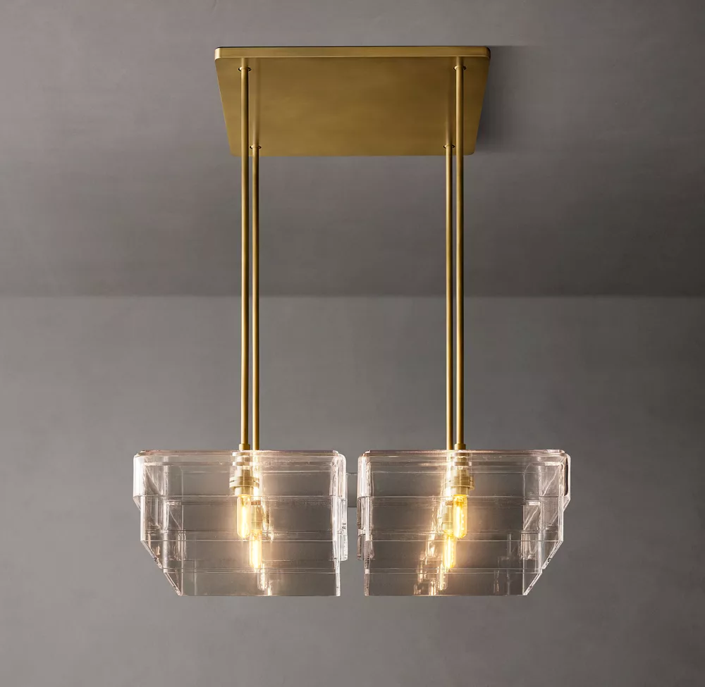Remy Clear/Smoke Square Chandelier 24"/35"48"/55"