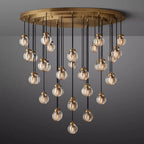 Pearl Round Glass Chandelier