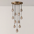 Pearl Round Glass Chandelier