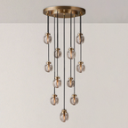 Pearl Round Glass Chandelier