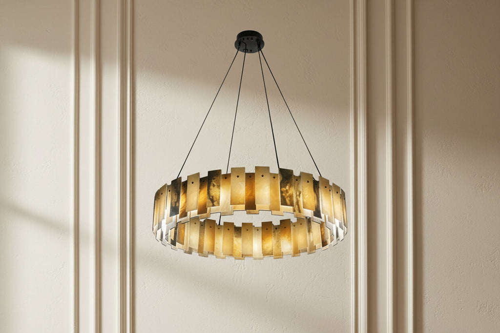 Vanna — Spanish Alabaster Ring Chandelier