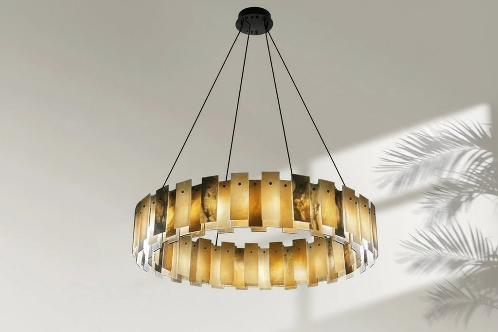 Vanna — Spanish Alabaster Ring Chandelier