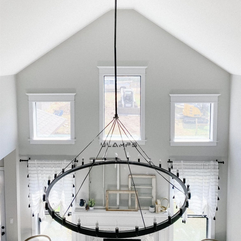 Filament Round Chandelier 73" 36-Light